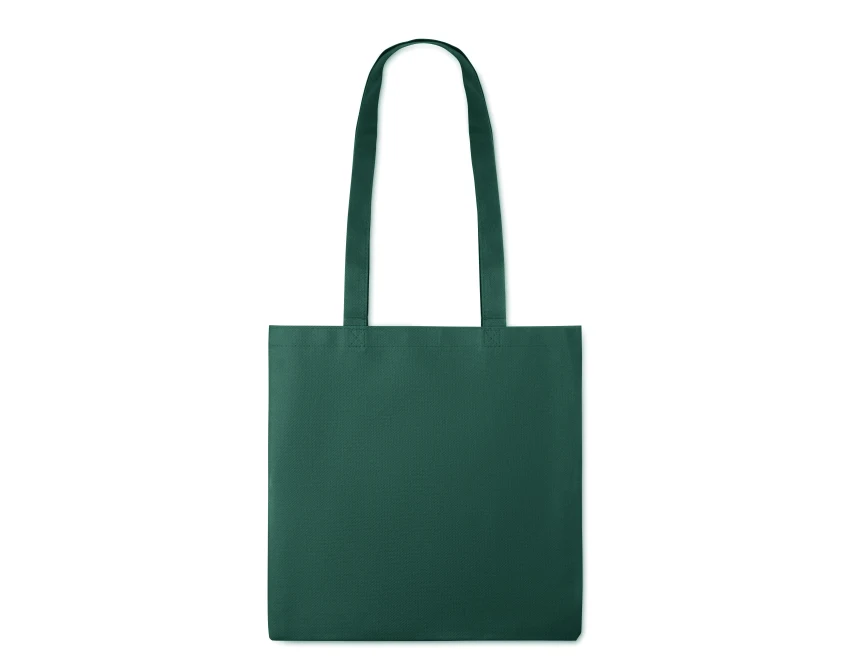 Ciemnozielona torba non woven 80g z logo firmy