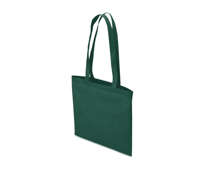 Ciemnozielona torba non woven 80g z logo firmy