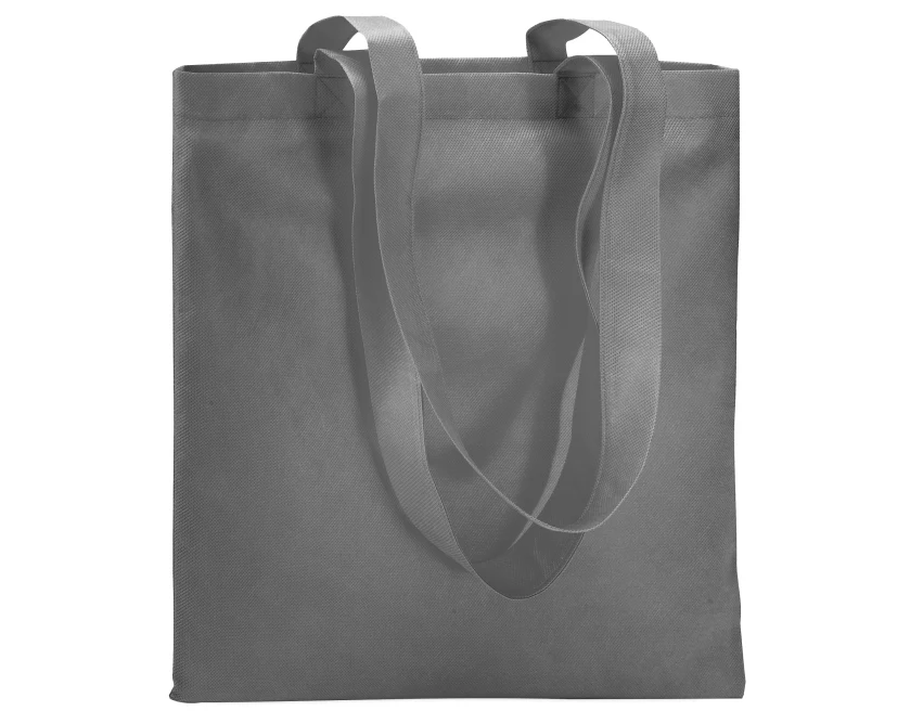 Szara torba non woven 80g z nadrukiem logo – Totecolor