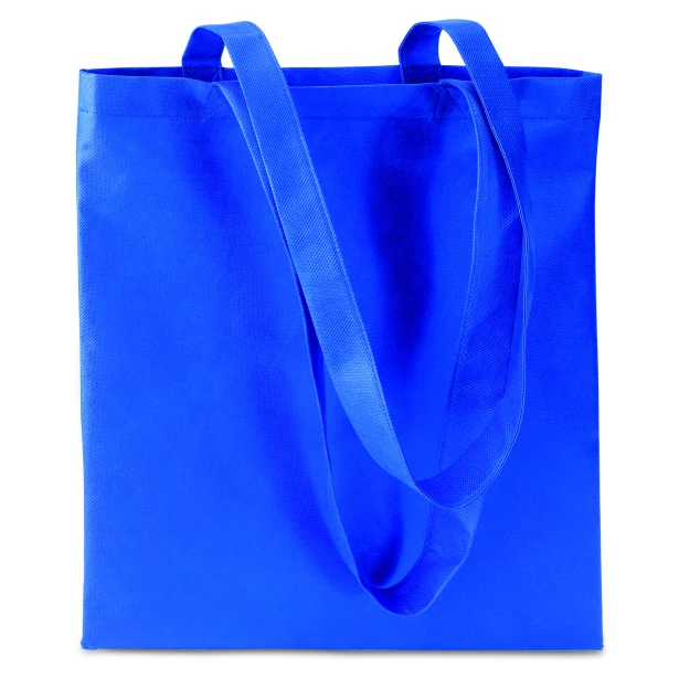 Niebieska torba non woven 80g z nadrukiem logo