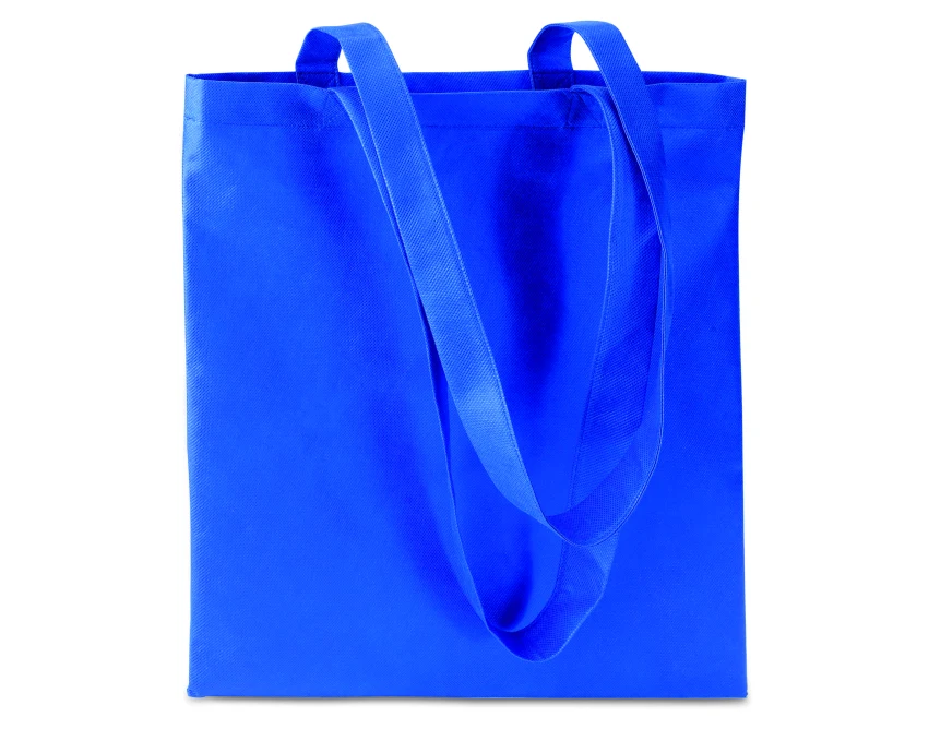 Niebieska torba non woven 80g z nadrukiem logo