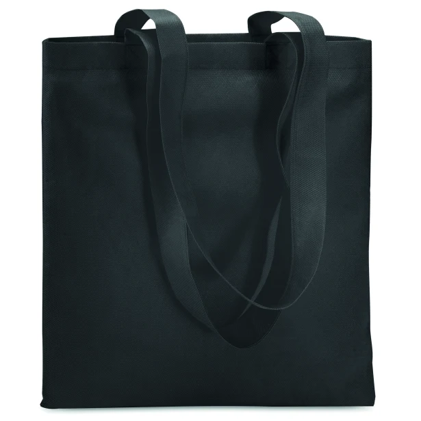 Czarna torba non woven 80g z nadrukiem logo – Rokka