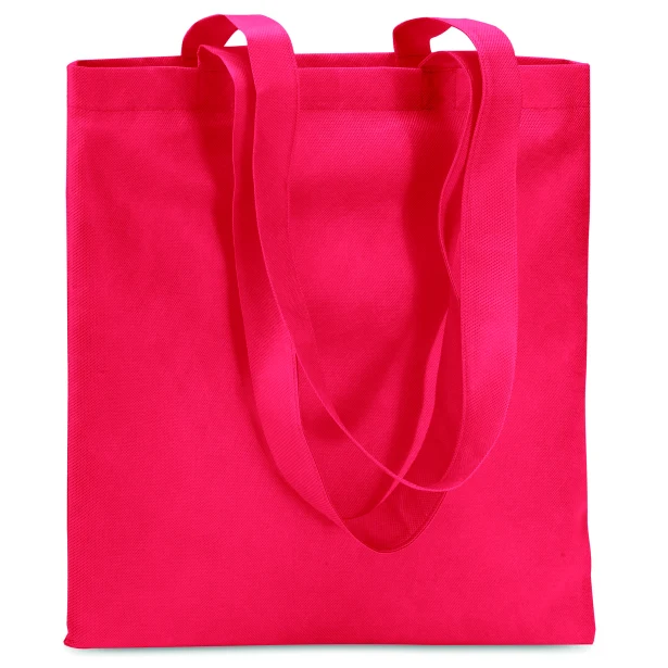 Torba non woven czerwona z logo – długie rączki, 80g/m²