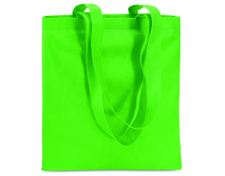 Zielona torba non woven 80g z nadrukiem firmowym