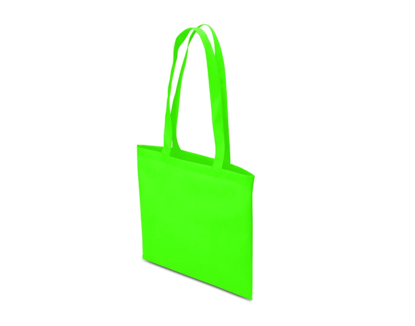 Zielona torba non woven 80g z nadrukiem firmowym