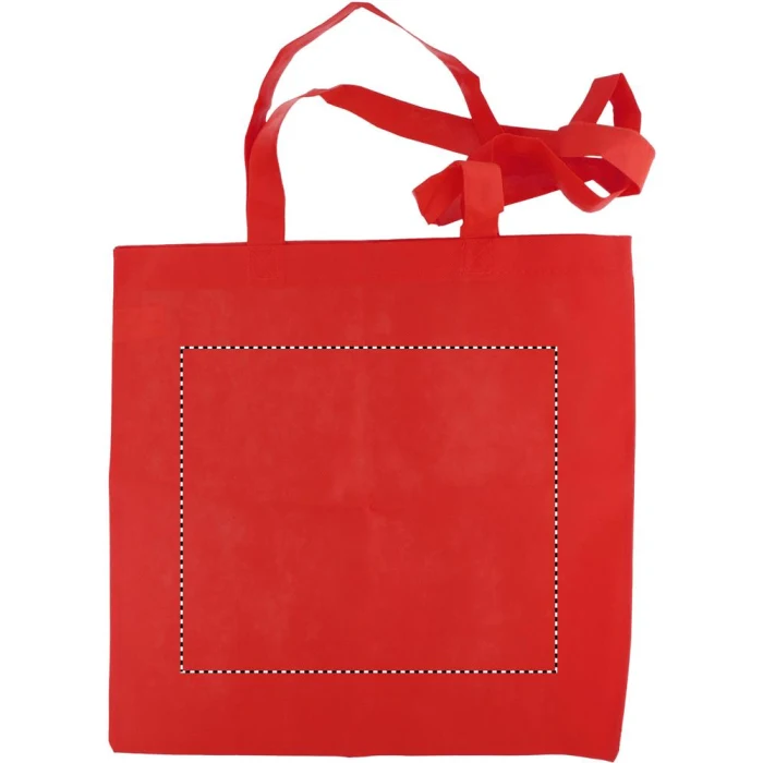 Schemat znakowania dla Transfer cyfrowy - TD1 na gadżecie: Torba non woven czerwona z logo – długie rączki, 80g/m²