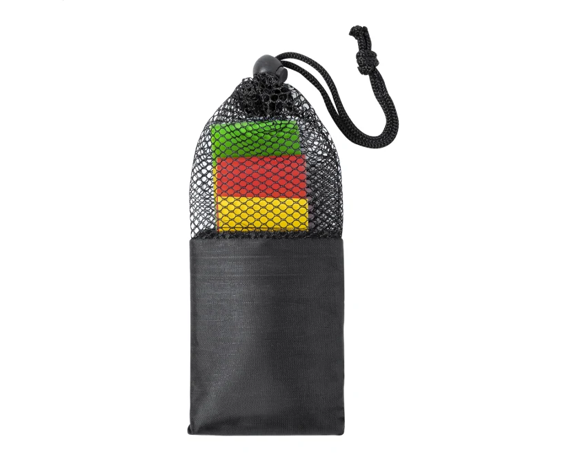 Zestaw gum oporowych TPE w czarnym etui z logo – fit gadżety reklamowe dla firm