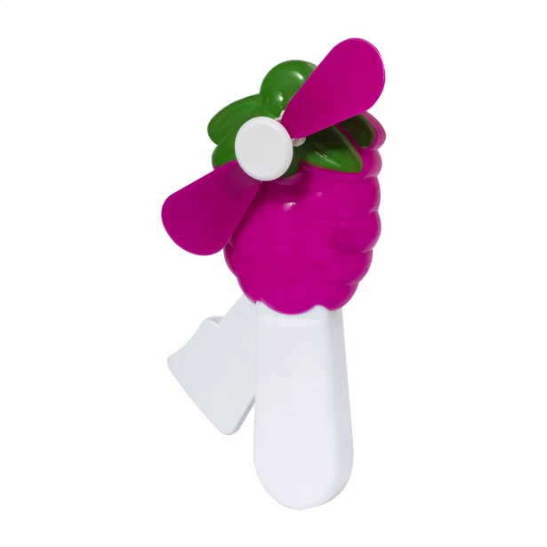Amalfi – mini wentylator reklamowy owocowy ABS z logo, wiatraczek przenośny