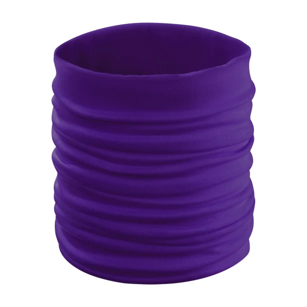 Komin reklamowy purpurowy z logo, poliester 120g