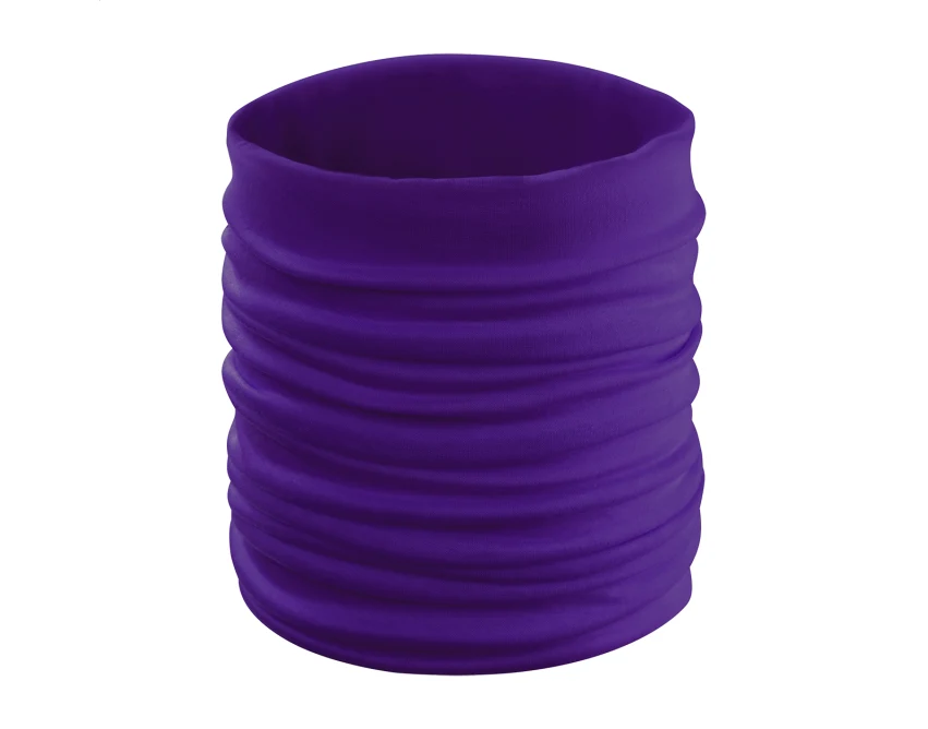 Komin reklamowy purpurowy z logo, poliester 120g