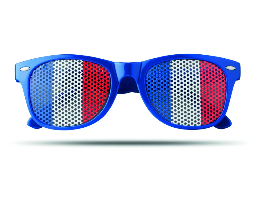Flag Fun niebieskie okulary kibica z logo – polycarbonate