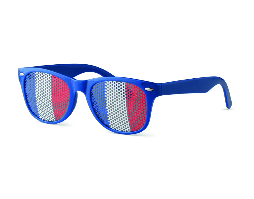 Flag Fun niebieskie okulary kibica z logo – polycarbonate