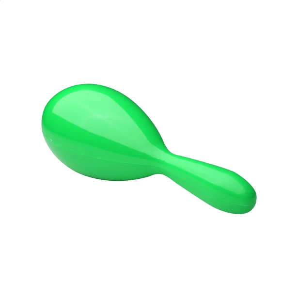 Zielona grzechotka reklamowa z logo – gadżet dla kibica