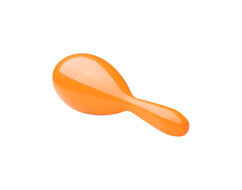 Grzechotka kibica pomarańczowa z logo firmowym – plastikowa
