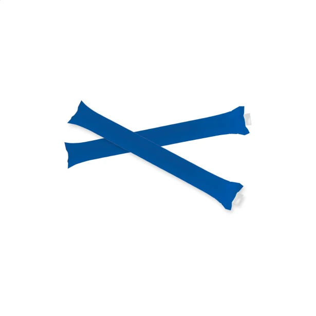 Niebieskie dmuchane pałki kibica z nadrukiem logo 2 szt.