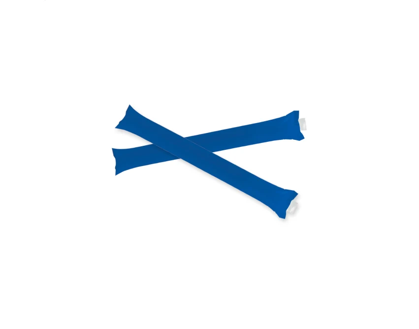 Niebieskie dmuchane pałki kibica z nadrukiem logo 2 szt.