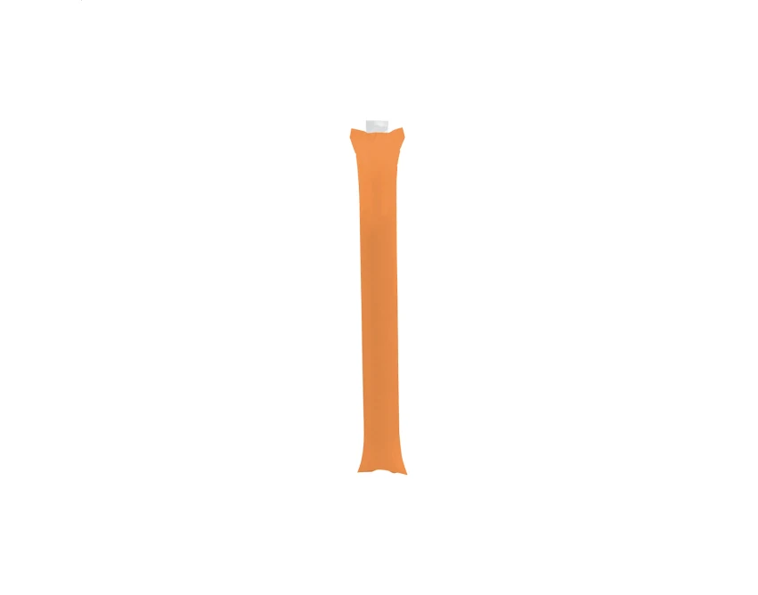 Pomarańczowe dmuchane pałki kibica z logo 2 szt. LDPE