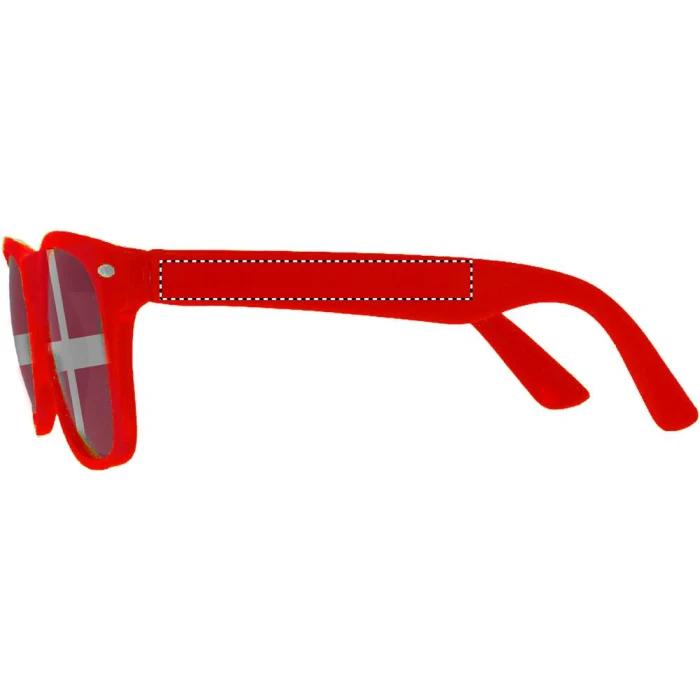 Schemat znakowania dla Tampondruk - P2 na gadżecie: Wielokolorowe okulary Flag Fun z nadrukiem flagi, logo