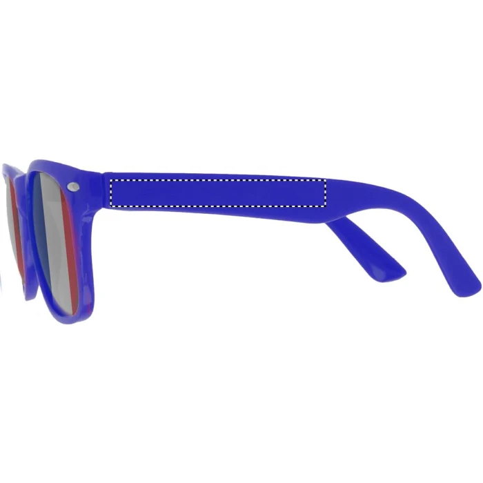 Schemat znakowania dla Doming - DO1 na gadżecie: Flag Fun niebieskie okulary kibica z logo – polycarbonate