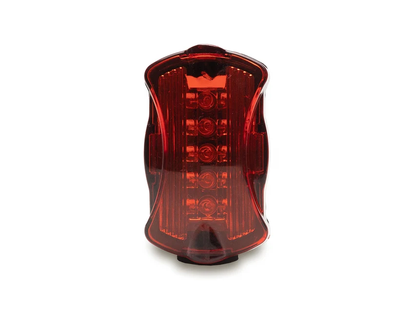 Czarny zestaw lampek rowerowych LED plastik z nadrukiem logo – gadżet reklamowy 5+5 LED
