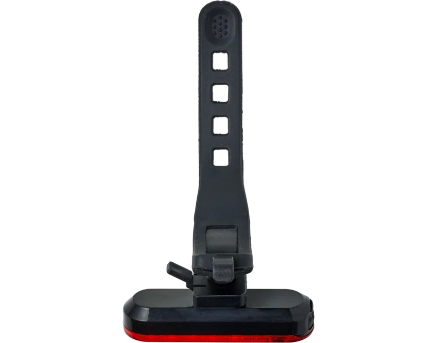 Burgundowa lampka rowerowa z logo firmy USB ABS PC – gadżety reklamowe dla firm