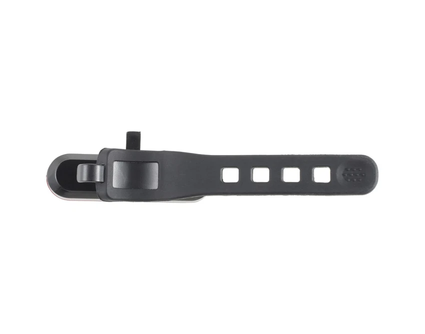 Burgundowa lampka rowerowa z logo firmy USB ABS PC – gadżety reklamowe dla firm