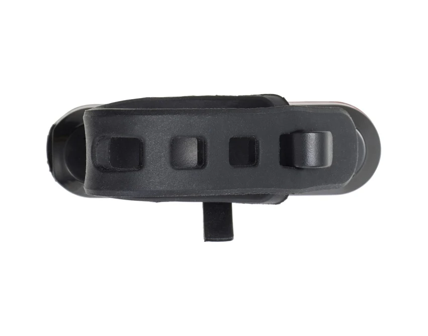 Burgundowa lampka rowerowa z logo firmy USB ABS PC – gadżety reklamowe dla firm