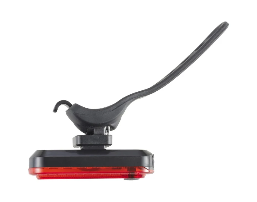 Burgundowa lampka rowerowa z logo firmy USB ABS PC – gadżety reklamowe dla firm