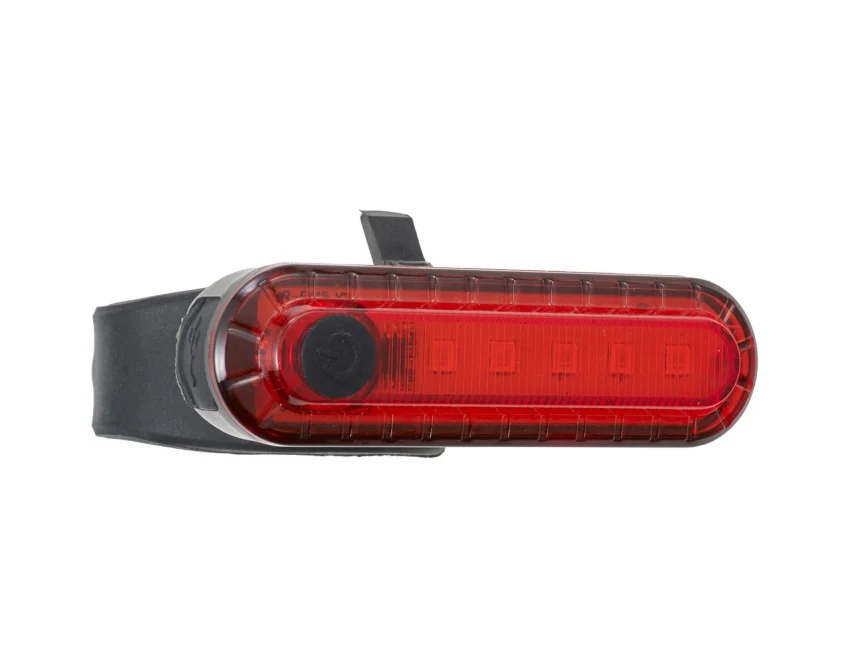 Burgundowa lampka rowerowa z logo firmy USB ABS PC – gadżety reklamowe dla firm
