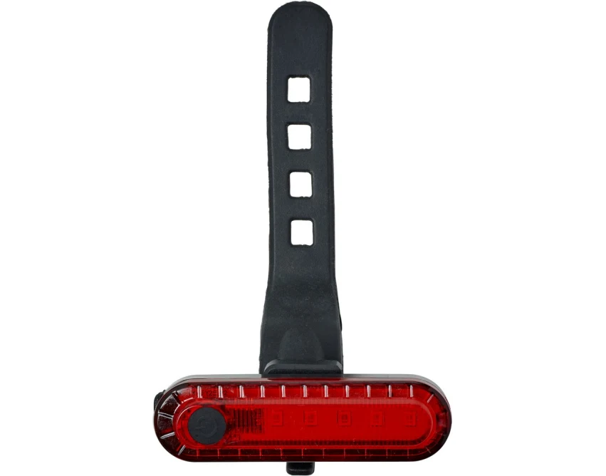 Burgundowa lampka rowerowa z logo firmy USB ABS PC – gadżety reklamowe dla firm