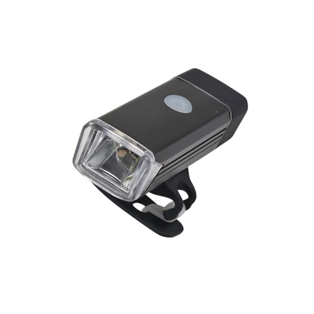 Czarna lampka rowerowa COB USB z własnym logo – gadżet reklamowy dla firm, ABS aluminium
