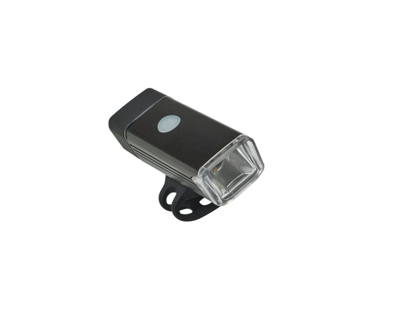 Czarna lampka rowerowa COB USB z własnym logo – gadżet reklamowy dla firm, ABS aluminium