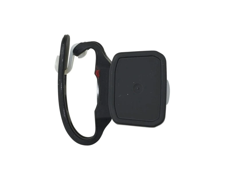 Czarna lampka rowerowa COB USB z własnym logo – gadżet reklamowy dla firm, ABS aluminium