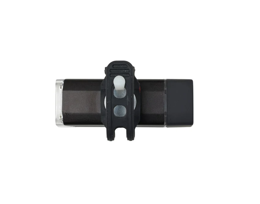 Czarna lampka rowerowa COB USB z własnym logo – gadżet reklamowy dla firm, ABS aluminium