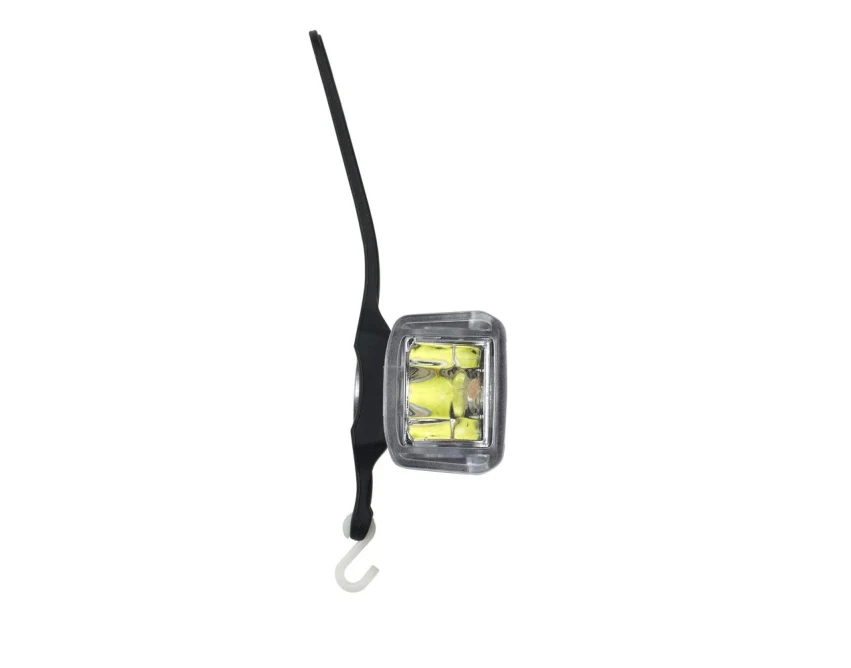 Czarna lampka rowerowa COB USB z własnym logo – gadżet reklamowy dla firm, ABS aluminium