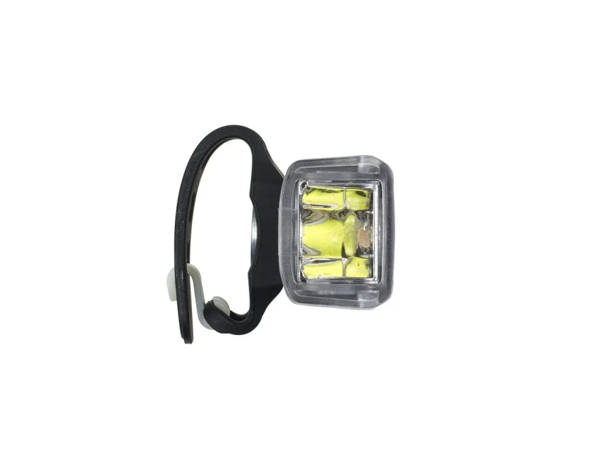 Czarna lampka rowerowa COB USB z własnym logo – gadżet reklamowy dla firm, ABS aluminium