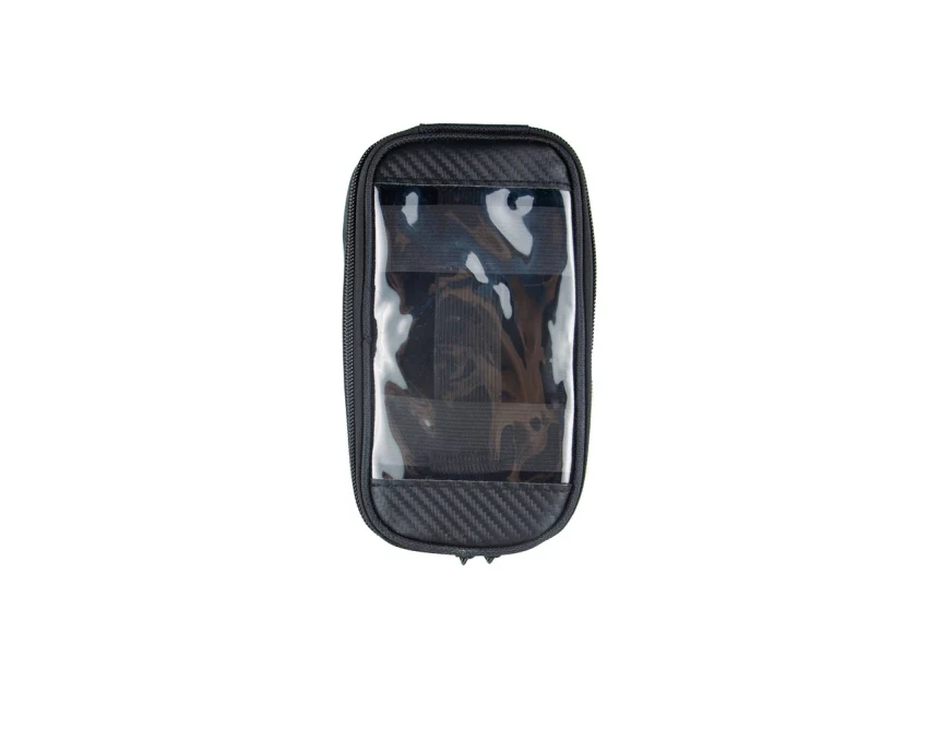 Czarna torba rowerowa Fabio z logo – apteczka, zestaw naprawczy, nylon 600D