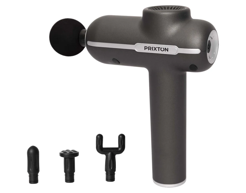 Masażer reklamowy Prixton MGF80 Synergy czarny ABS z logo firmy – gadżet fitness premium