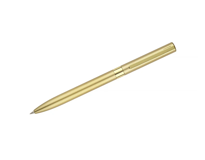 Złoty długopis żelowy GELLE 0,5 mm metalowy z logo – prezent biznesowy premium