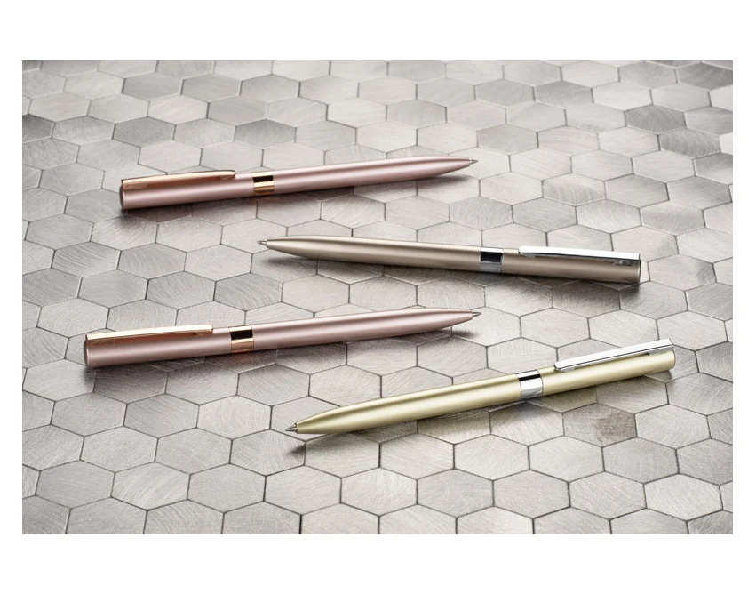 Długopis żelowy GELLE różowe złoto metal 0,5 mm z logo – gadżet reklamowy