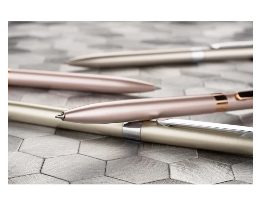 Długopis żelowy GELLE różowe złoto metal 0,5 mm z logo – gadżet reklamowy