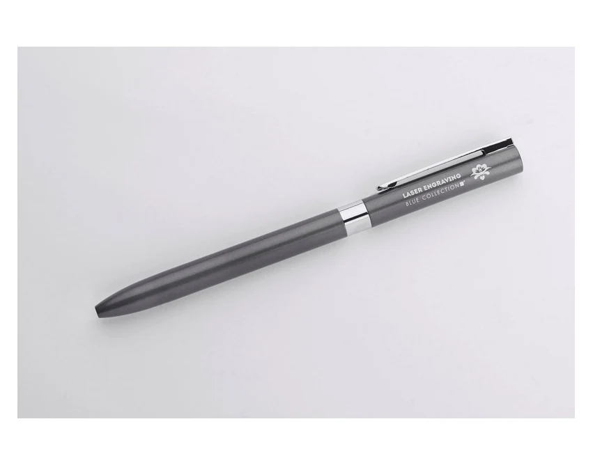 Długopis żelowy grafitowy GELLE metalowy z logo – elegancki gadżet biznesowy 0,5 mm