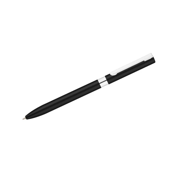Czarny metalowy długopis żelowy GELLE z logo 0,5 mm twist – gadżet firmowy premium