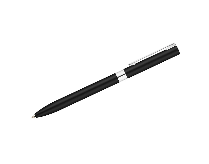 Czarny metalowy długopis żelowy GELLE z logo 0,5 mm twist – gadżet firmowy premium