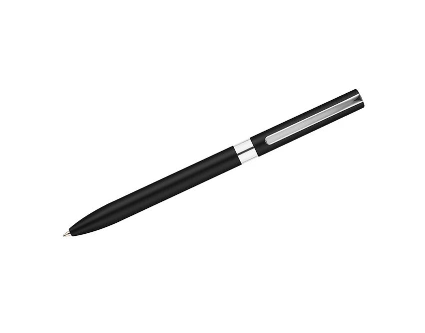 Czarny metalowy długopis żelowy GELLE z logo 0,5 mm twist – gadżet firmowy premium