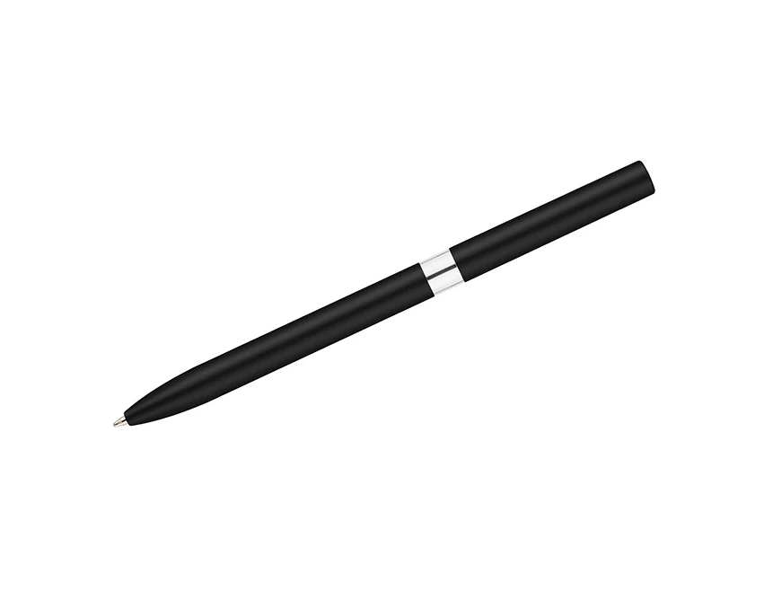 Czarny metalowy długopis żelowy GELLE z logo 0,5 mm twist – gadżet firmowy premium