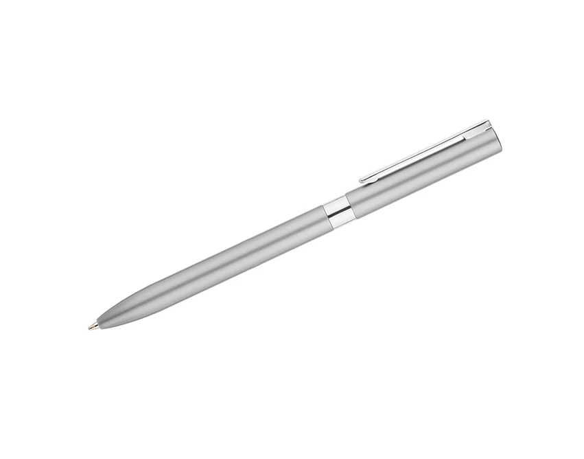 Srebrny długopis żelowy GELLE metalowy z grawerem logo – elegancki firmowy gadżet 0,5 mm