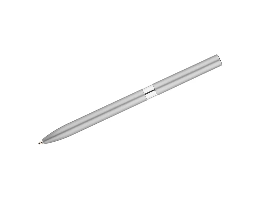Srebrny długopis żelowy GELLE metalowy z grawerem logo – elegancki firmowy gadżet 0,5 mm