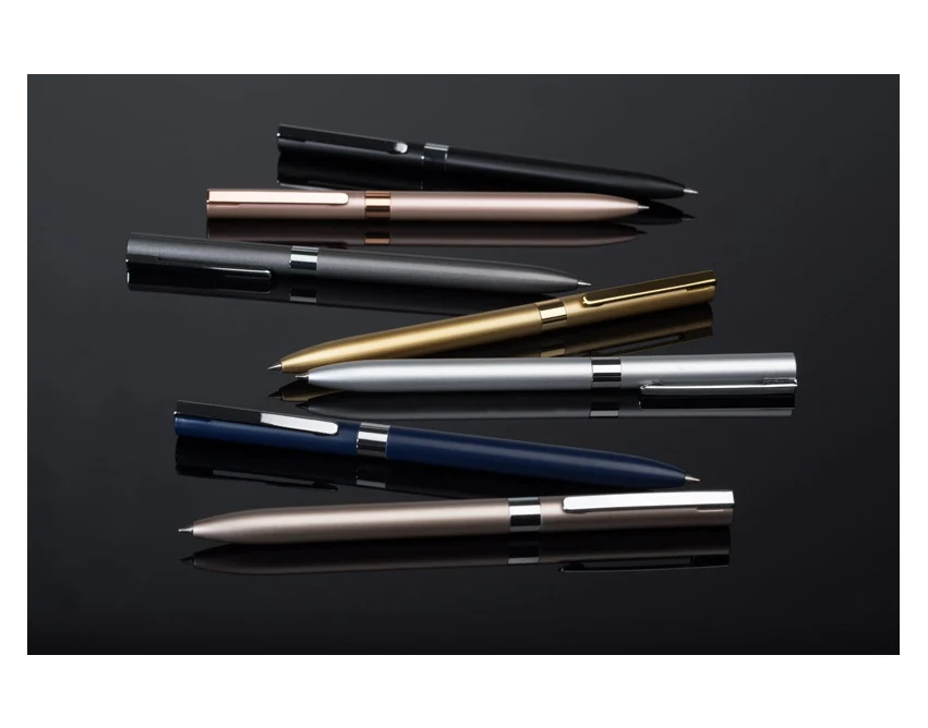 Srebrny długopis żelowy GELLE metalowy z grawerem logo – elegancki firmowy gadżet 0,5 mm