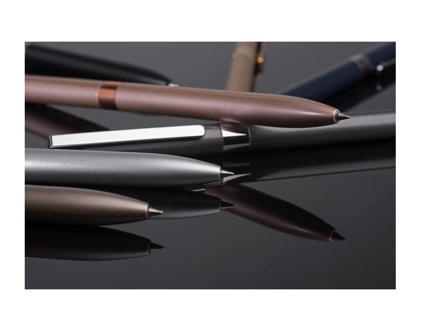 Długopis żelowy GELLE różowe złoto metalowy z logo, elegancki gadżet reklamowy 0,5 mm